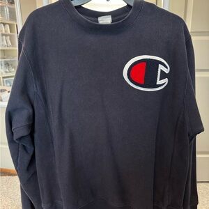 Champion Men's Navy Crewneck Sweater